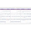 AT-A-GLANCE 2024 -2026 27" x 12" Three-Month Wall Calendar, White/Purple (PM14-28-25) Sale