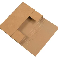 Partners Brand 7 1/2" x 5 1/2" x 2" Easy-Fold Mailers, 50/Bundle (M752BFK)* Corrugated Mailers