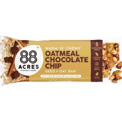 Snacks & Granola Bars<88 Acres Warm 'N' Chewy Gluten-Free Oatmeal/Chocolate Chip Seed and Oat Bar, 1.6 oz., 9 Bars/Box (315111)
