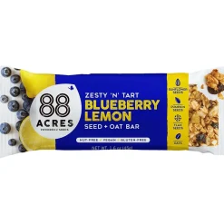 Snacks & Granola Bars<88 Acres Warm 'N' Chewy Gluten-Free Blueberry/Lemon Seed and Oat Bar, 1.6 oz., 9 Bars/Box (315104)