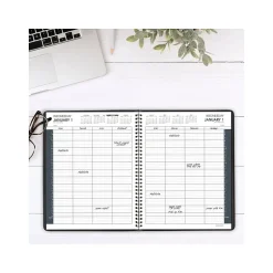 AT-A-GLANCE 2025 8.5" x 11" Calendar Year Daily Appointment Book, Faux Leather Cover, Black, 2/Set (70-212-05-25) Discount