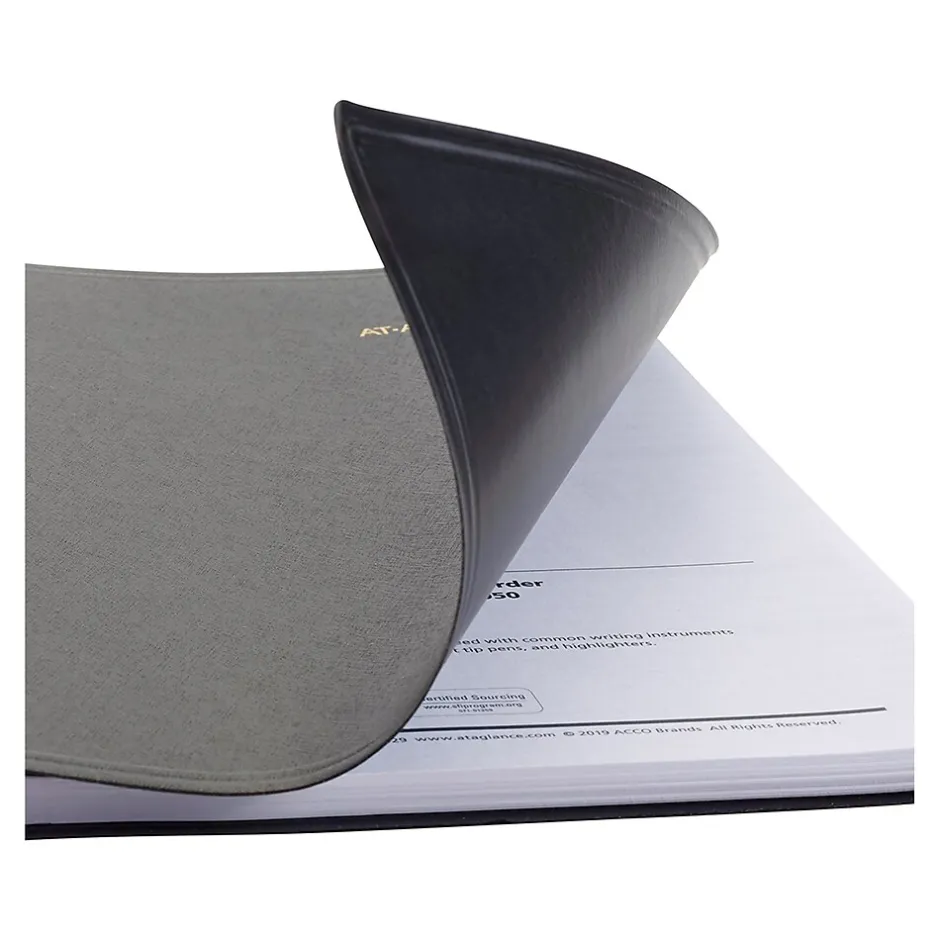 AT-A-GLANCE 2025 8.5" x 11" Calendar Year Daily Appointment Book, Faux Leather Cover, Black, 2/Set (70-212-05-25) Discount