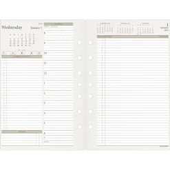 AT-A-GLANCE 2025 5.5" x 8.5" Daily & Monthly Planner Refill Pages, White/Brown (481-225-25) Discount