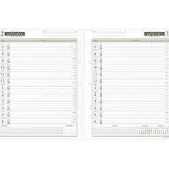AT-A-GLANCE 2025 11" x 8.5" Daily & Monthly Planner Refill, White/Brown (491-125-25)