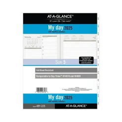 AT-A-GLANCE 2025 11" x 8.5" Daily & Monthly Planner Refill, White/Brown (491-225-25) Discount