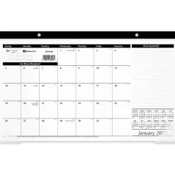 AT-A-GLANCE 2025 17.75" x 11" Monthly Desk Pad Calendar, White/Black (SK14-00-25) Sale