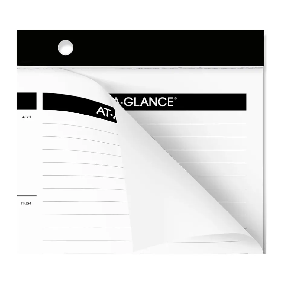 AT-A-GLANCE 2025 17.75" x 11" Monthly Desk Pad Calendar, White/Black (SK14-00-25) Sale