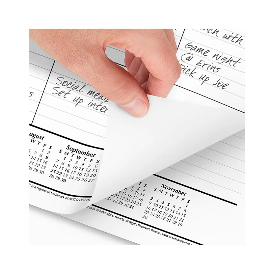 AT-A-GLANCE 2025 21.75" x 17" Monthly Desk Pad Calendar, White/Black (SK22-00-25) Hot