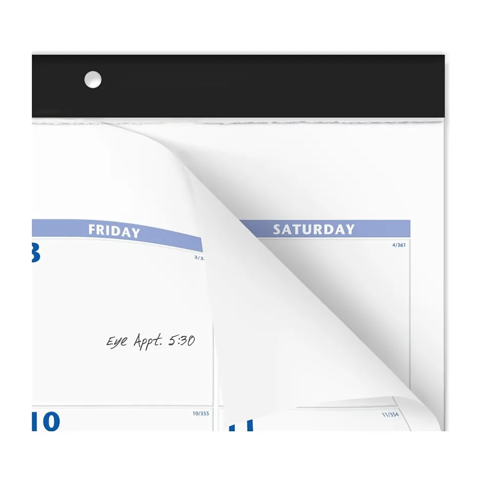 AT-A-GLANCE 2025 21.75" x 17" Monthly Desk Pad Calendar, White/Blue (SW200-00-25) Best