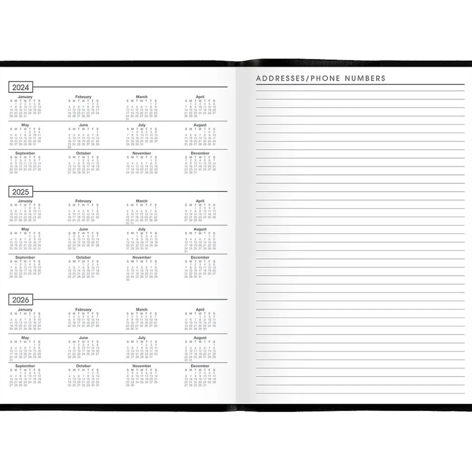 AT-A-GLANCE 2025 7" x 10" Monthly Planner, Faux Leather Cover, Black (70-432-05-25) Sale
