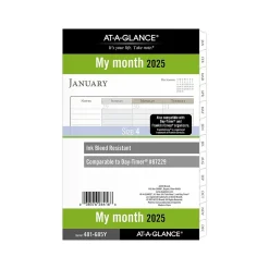 AT-A-GLANCE 2025 5.5" x 8.5" Monthly Planner Refill Pages, White/Brown (481-685Y-25) Hot