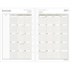 AT-A-GLANCE 2025 5.5" x 8.5" Monthly Planner Refill Pages, White/Brown (481-685Y-25) Hot