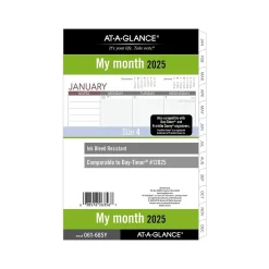 AT-A-GLANCE 2025 5.5" x 8.5" Monthly Planner Refill Pages, White/Gray (061-685Y-25) Best
