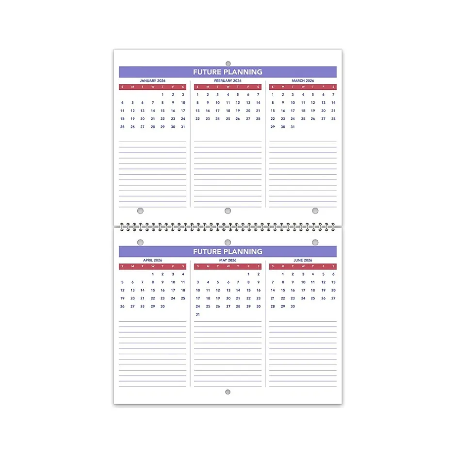 AT-A-GLANCE 2025 11" x 8.5" Monthly Wall Calendar, White/Purple (PM170-28-25) Discount