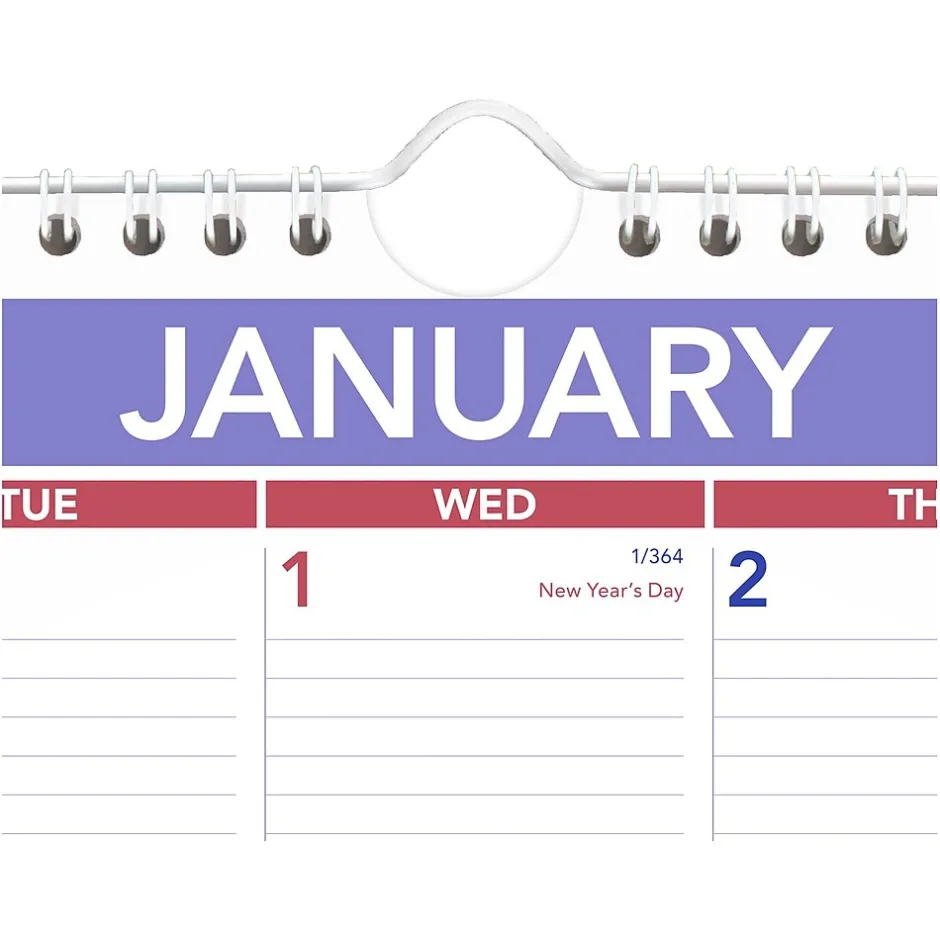 AT-A-GLANCE 2025 15" x 12" Monthly Wall Calendar, White/Purple (PM8-28-25) Hot