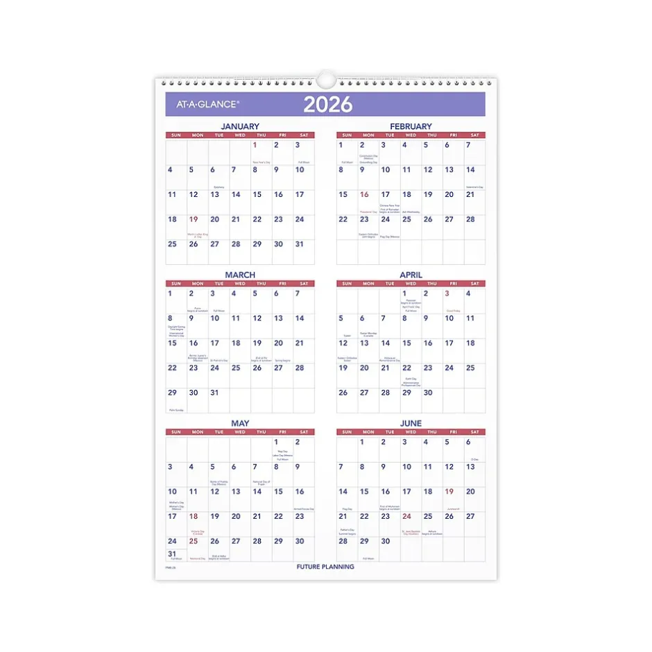 AT-A-GLANCE 2025 15.5" x 22.75" Three-Month Wall Calendar (PM6-28-25) Hot