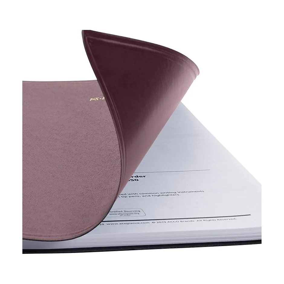 AT-A-GLANCE 2025 8.25" x 11" Weekly Appointment Book Planner, Faux Leather Cover, Wine Stone (70-950-50-25) Sale