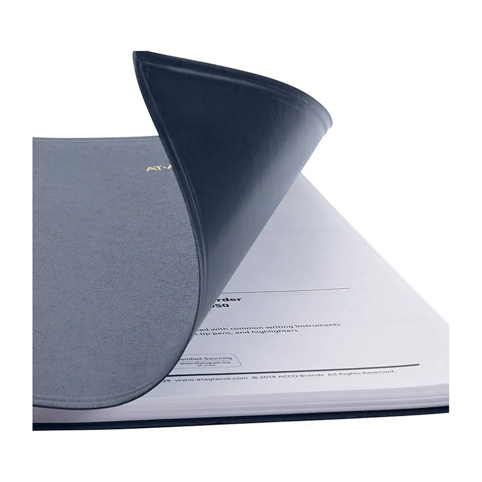 AT-A-GLANCE 2025 8.25" x 11" Weekly Appointment Book Planner, Faux Leather Cover, Navy (70-950-20-25) Clearance
