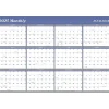 AT-A-GLANCE 2025 36" x 24" Yearly Wet-Erase Wall Calendar, Reversible, White/Blue (A1102-25)