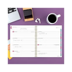 AT-A-GLANCE 2024-2025 BADGE Floral 8.5" x 11" Academic Weekly & Monthly Planner, Plastic Cover, Multicolor (1710F-905A-25) Online