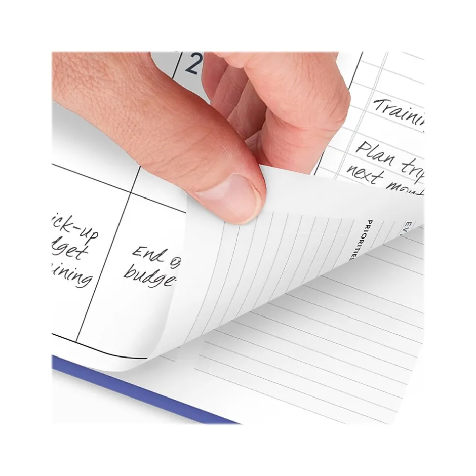 AT-A-GLANCE 2024-2025 Contemporary 8.25" x 11" Academic Weekly & Monthly Planner, Faux Leather Cover, Purple (70-957X-18-25) New