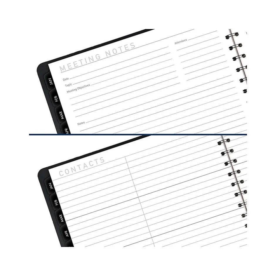 AT-A-GLANCE 2025 Contemporary 8.25" x 11" Weekly & Monthly Planner, Faux Leather Cover, Black (70-950X-05-25) Sale