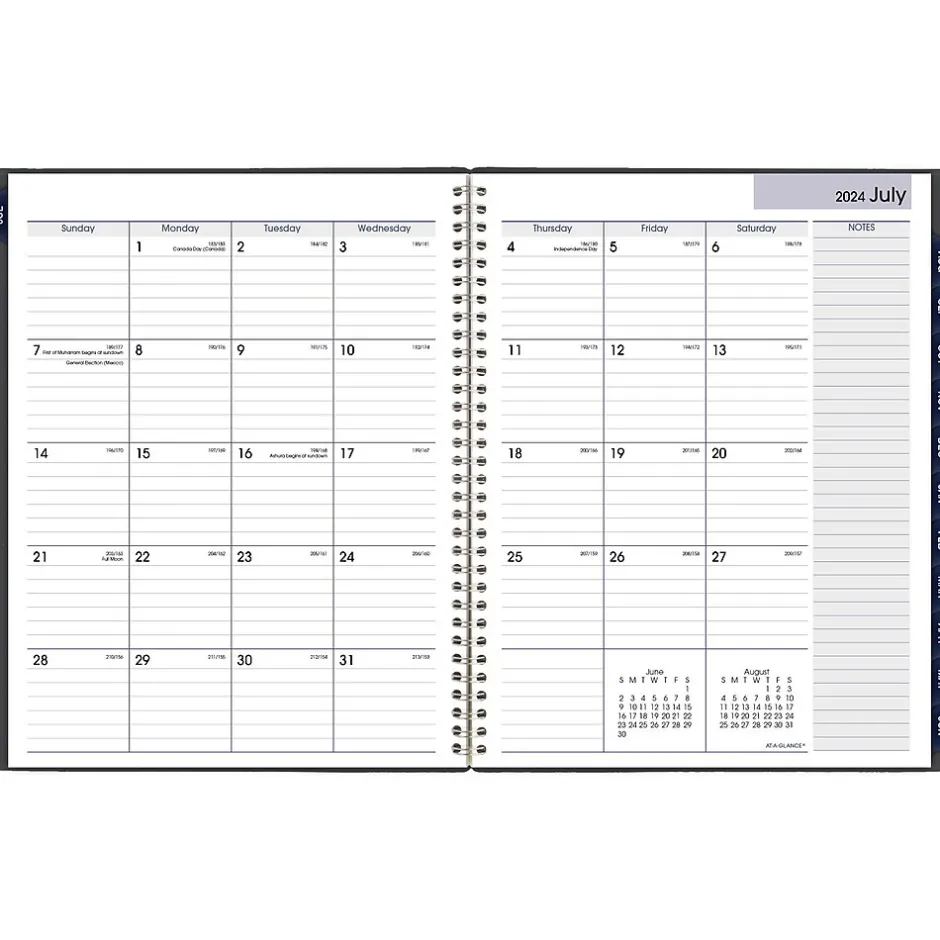 AT-A-GLANCE 2024-2025 DayMinder 8.5" x 11" Academic Monthly Planner, Poly Cover, Charcoal (AYC470-45-25) Hot