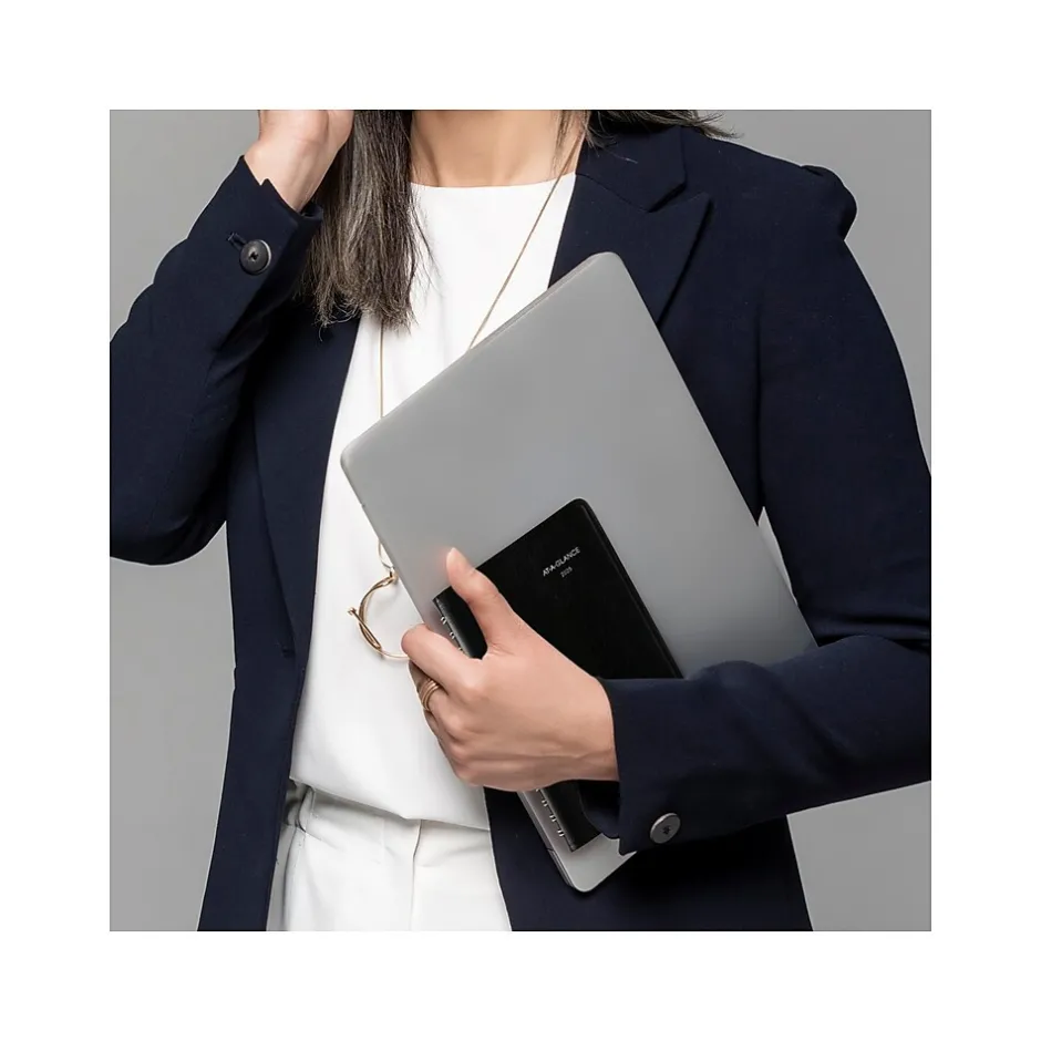 AT-A-GLANCE 2025 DayMinder 5" x 8" Daily Appointment Book, Faux Leather Cover, Black (SK44-00-25) Sale