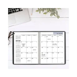 AT-A-GLANCE 2025 DayMinder 7" x 8.75" Monthly Planner, Faux Leather Cover, Black (G400-00-25) Best