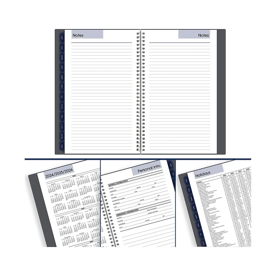 AT-A-GLANCE 2025 DayMinder 5" x 8" Weekly & Monthly Planner, Plastic Cover, Gray (GC200-07-25) New
