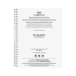 AT-A-GLANCE 2025 DayMinder Executive 8.75" x 7" Weekly & Monthly Planner Refill Pages, White (G545-50-25) Discount