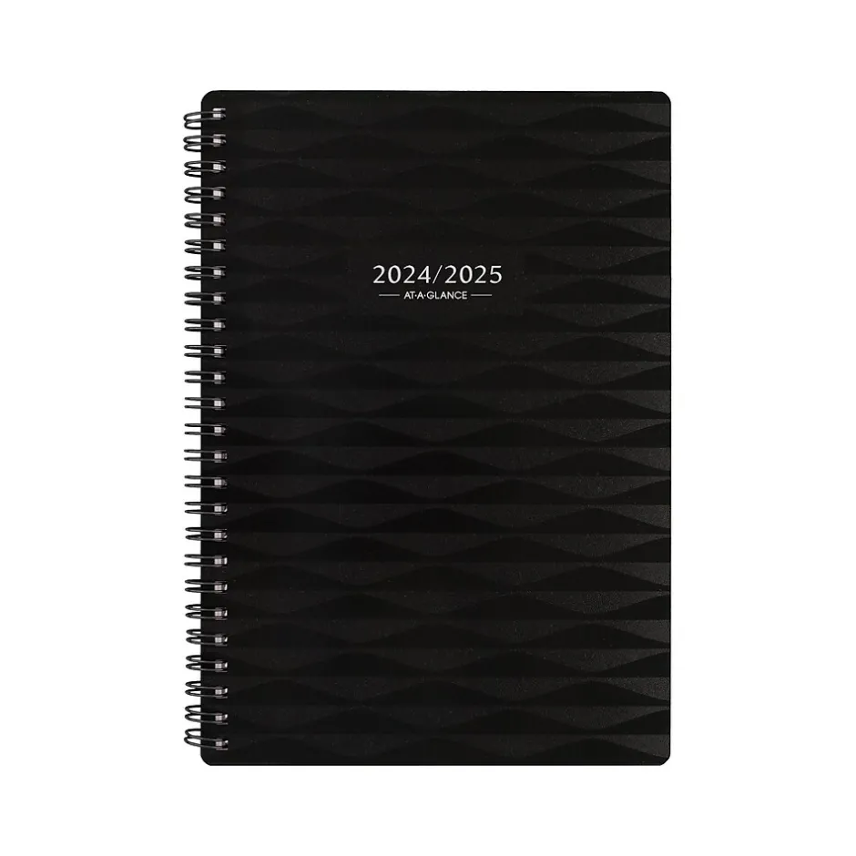 AT-A-GLANCE 2024-2025 Elevation 5.5" x 8.5" Academic Weekly & Monthly Planner, Poly Cover, Black (75-101P-05-25) Sale
