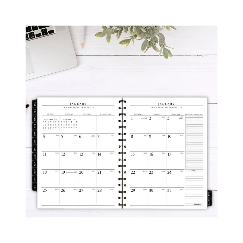 AT-A-GLANCE 2025 Executive 8.75" x 6.5" Weekly & Monthly Appointment Book Refill, White/Black (70-908-10-25) Best