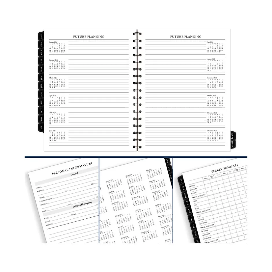 AT-A-GLANCE 2025 Executive 8.75" x 6.5" Weekly & Monthly Appointment Book Refill, White/Black (70-908-10-25) Best