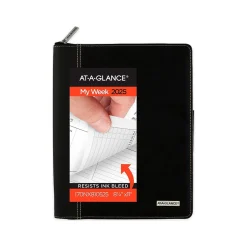 AT-A-GLANCE 2025 Executive 8.25" x 11" Weekly & Monthly Appointment Book, Faux Leather Cover, Black (70-NX81-05-25) Best