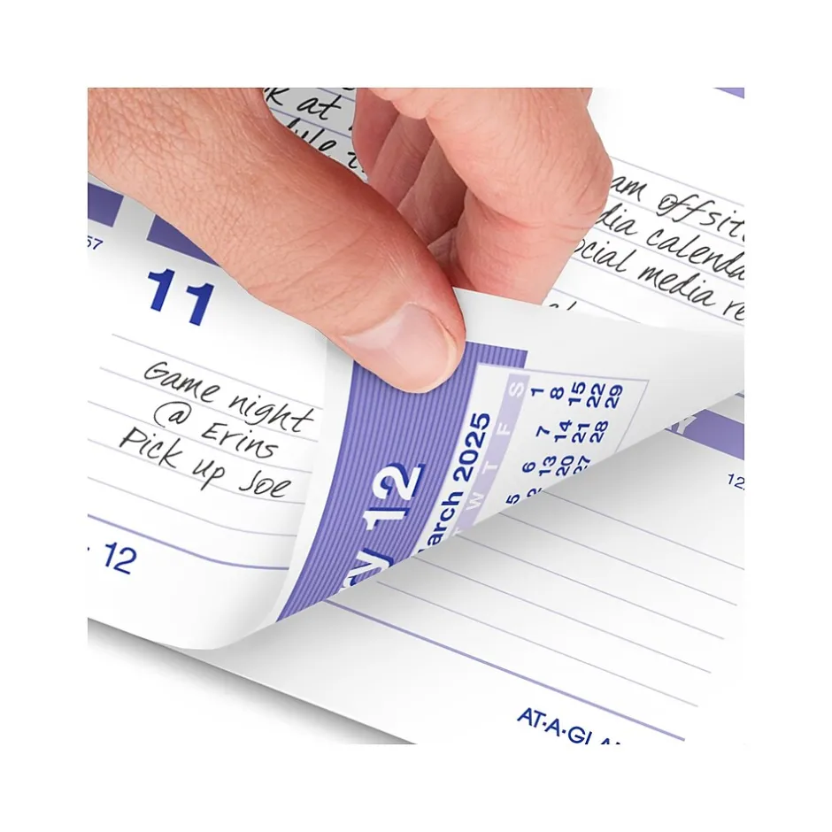 AT-A-GLANCE 2025 Flip-A-Week 7" x 5.5" Weekly Desk Calendar Refill, White/Blue (SW705X-50-25) Sale