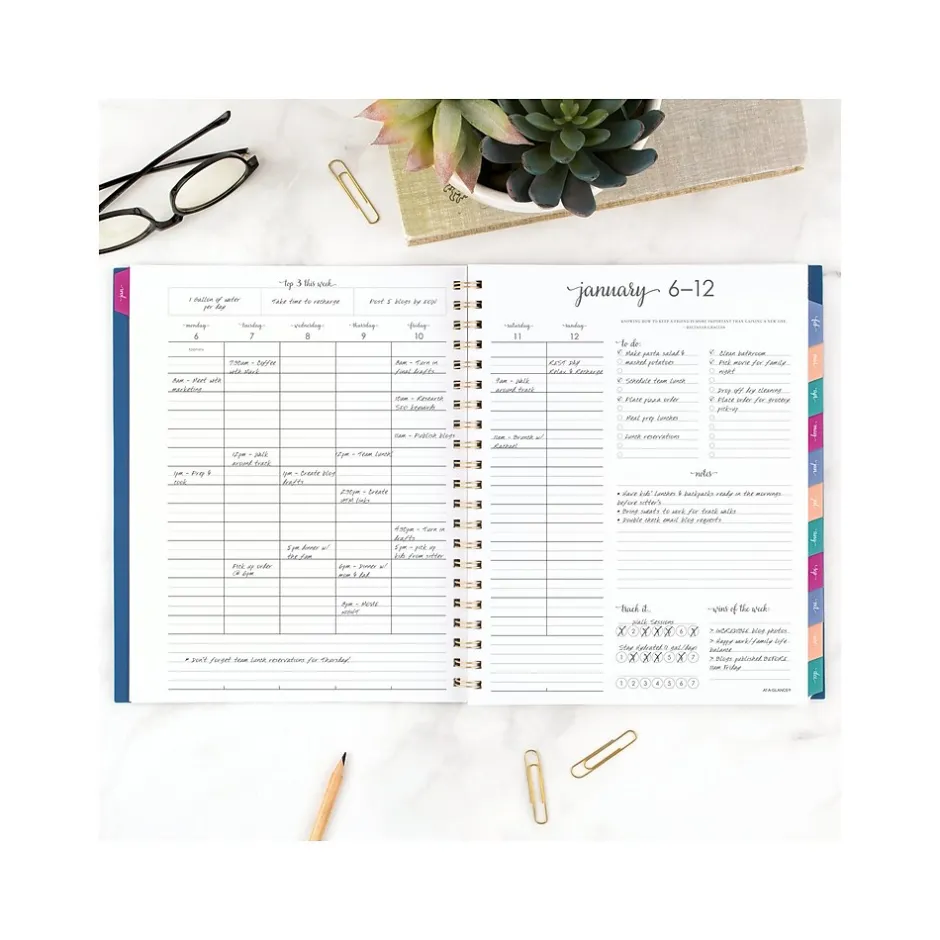 AT-A-GLANCE 2025 Harmony 8.5" x 11" Weekly & Monthly Planner, Poly Cover, Denim (1099-905-20-25) Best