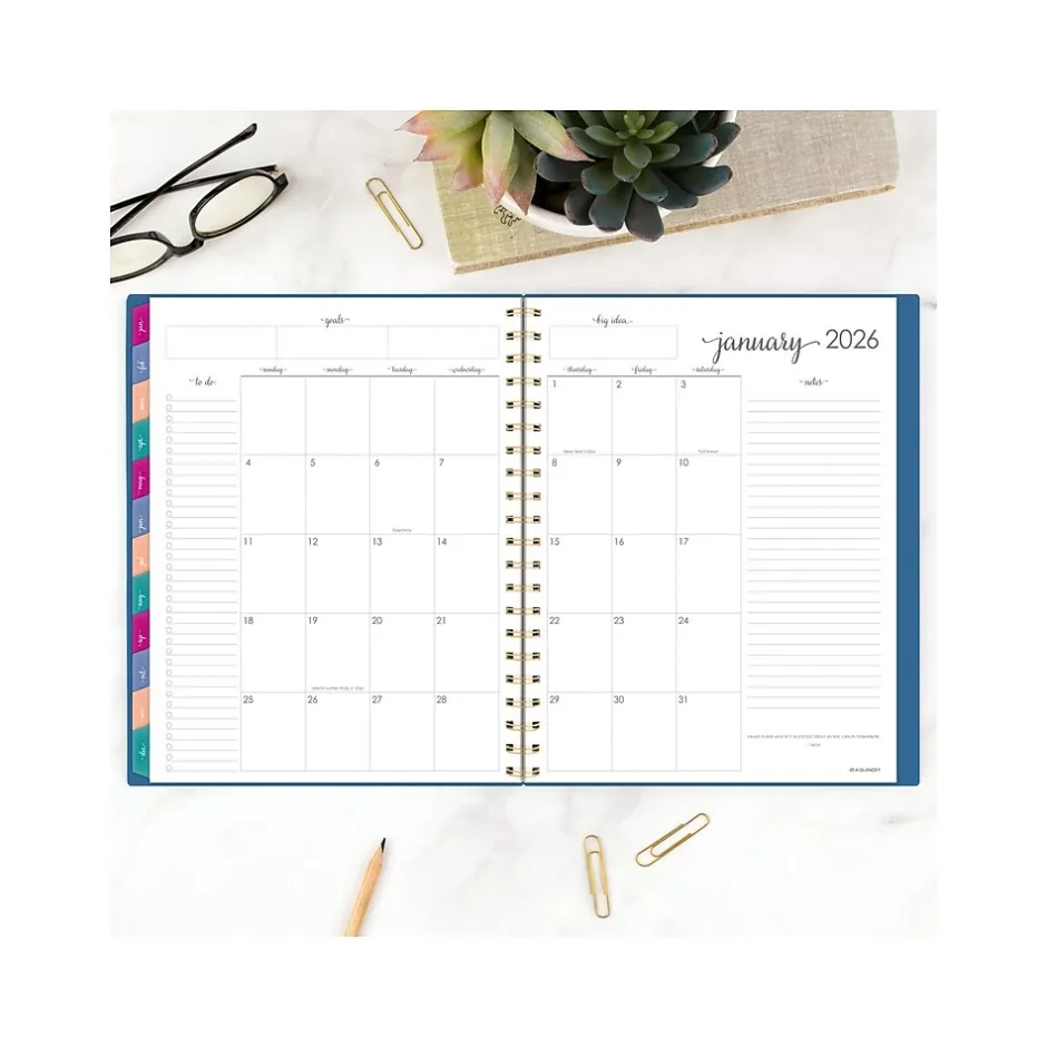AT-A-GLANCE 2025 Harmony 8.5" x 11" Weekly & Monthly Planner, Poly Cover, Denim (1099-905-20-25) Best