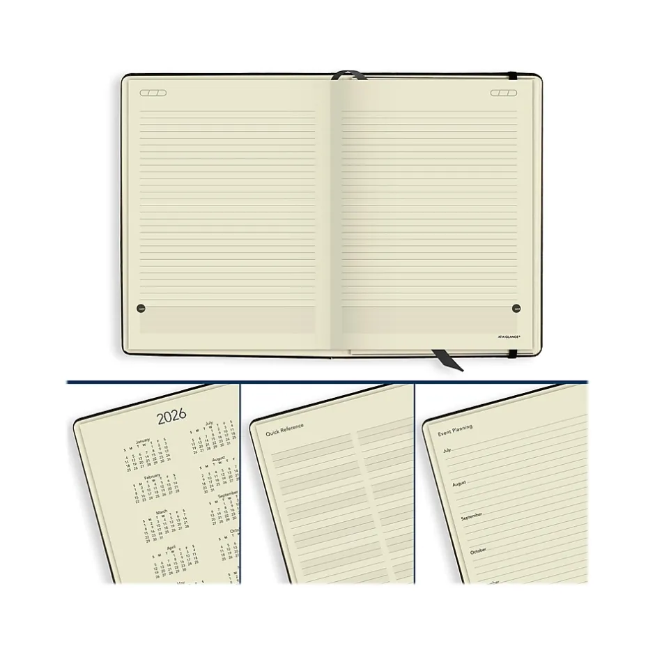 AT-A-GLANCE 2024-2025 Plan. Write. Remember. 7.5" x 10" Academic Weekly & Monthly Appointment Book, Paperboard Cover, Black New