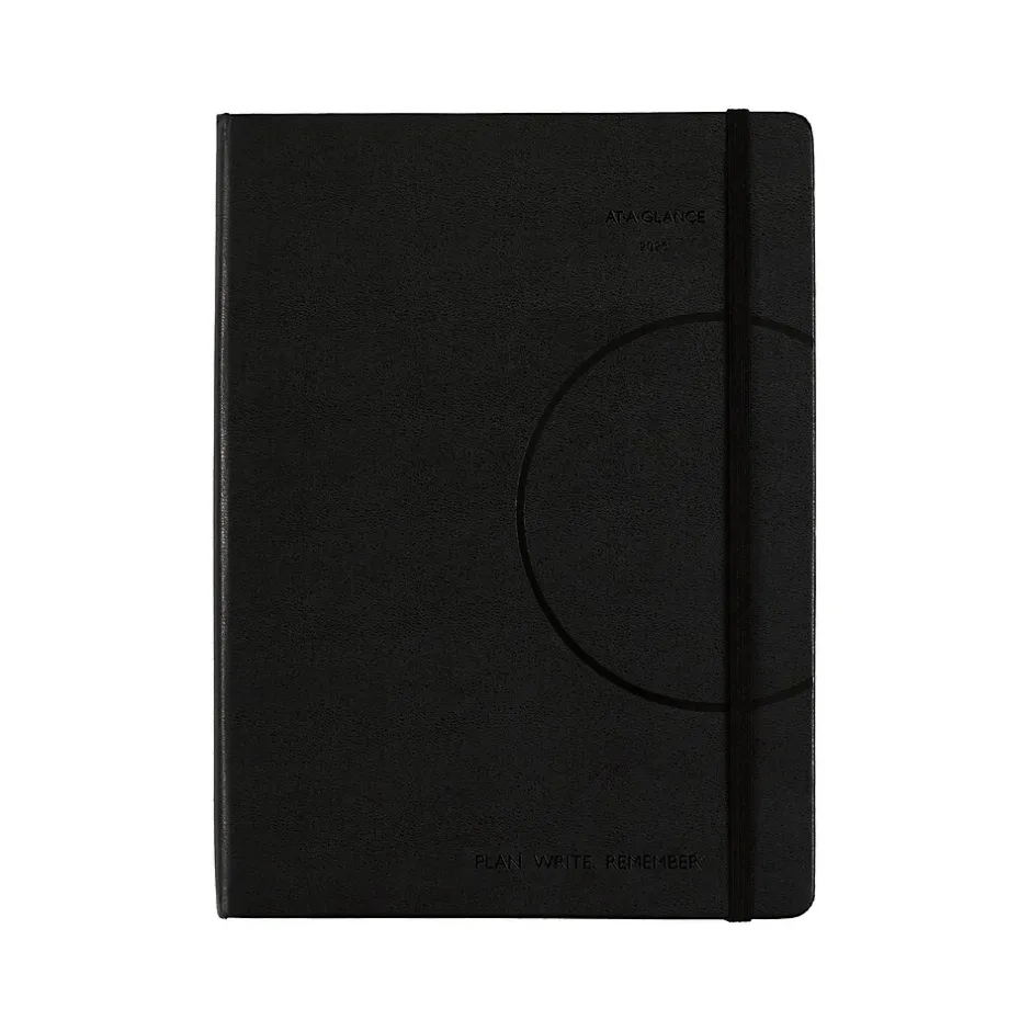 AT-A-GLANCE 2025 Plan. Write. Remember. 7.5" x 10" Weekly & Monthly Appointment Book, Hardsided Cover, Black (70-6950-05-25) New