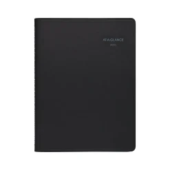 AT-A-GLANCE 2025 QuickNotes 8.25" x 11" Weekly & Monthly Appointment Book, Faux Leather Cover, Black (76-950-05-25) Clearance