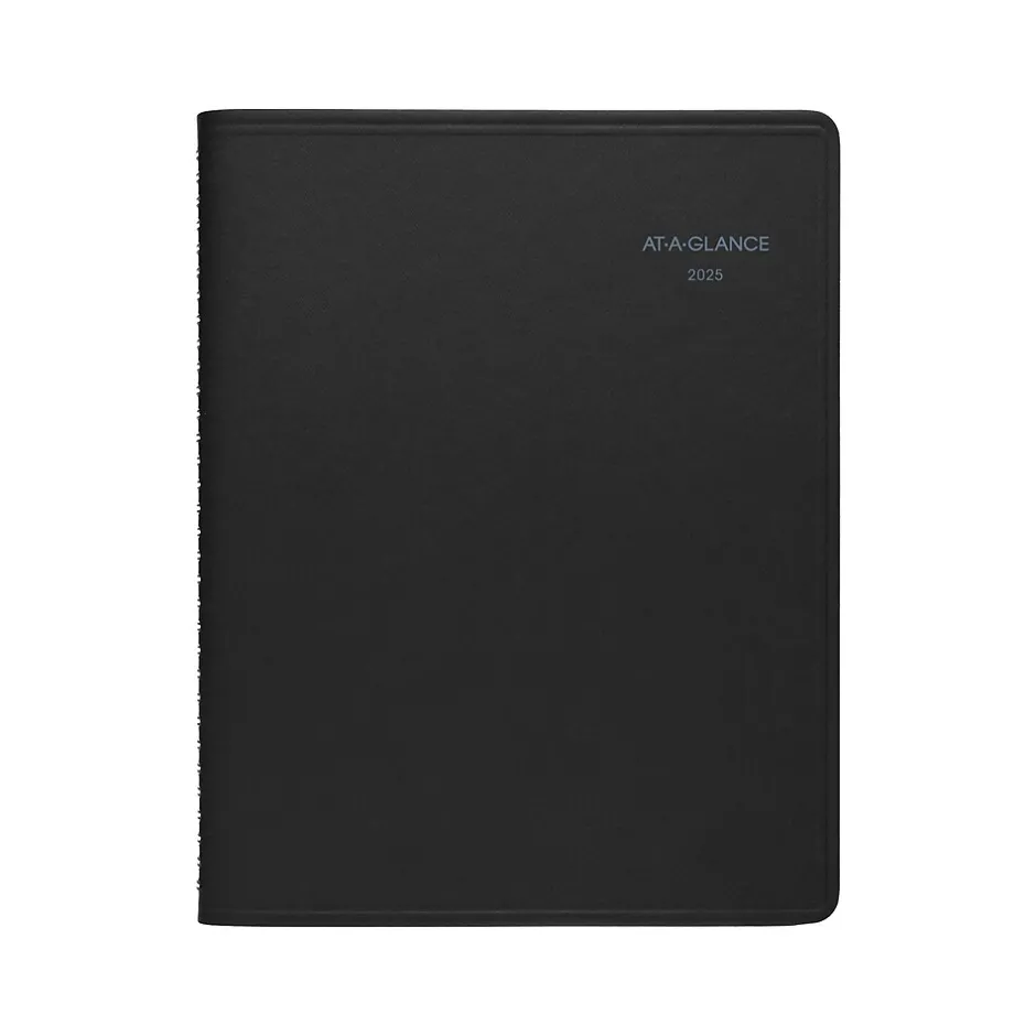 AT-A-GLANCE 2025 QuickNotes 8.25" x 11" Monthly Planner, Faux Leather Cover, Black (76-06-05-25)