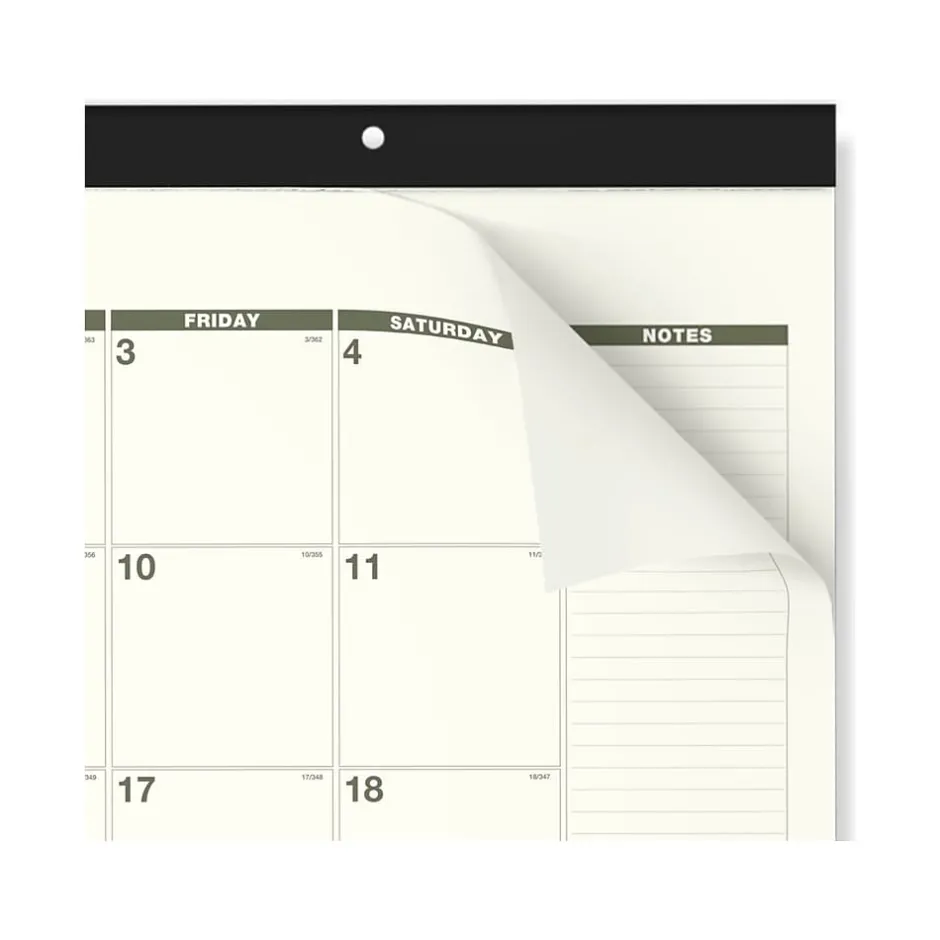 AT-A-GLANCE 2025 Recycled 21.75" x 17" Monthly Desk Calendar, Green/Black (SK32G-00-25) Sale
