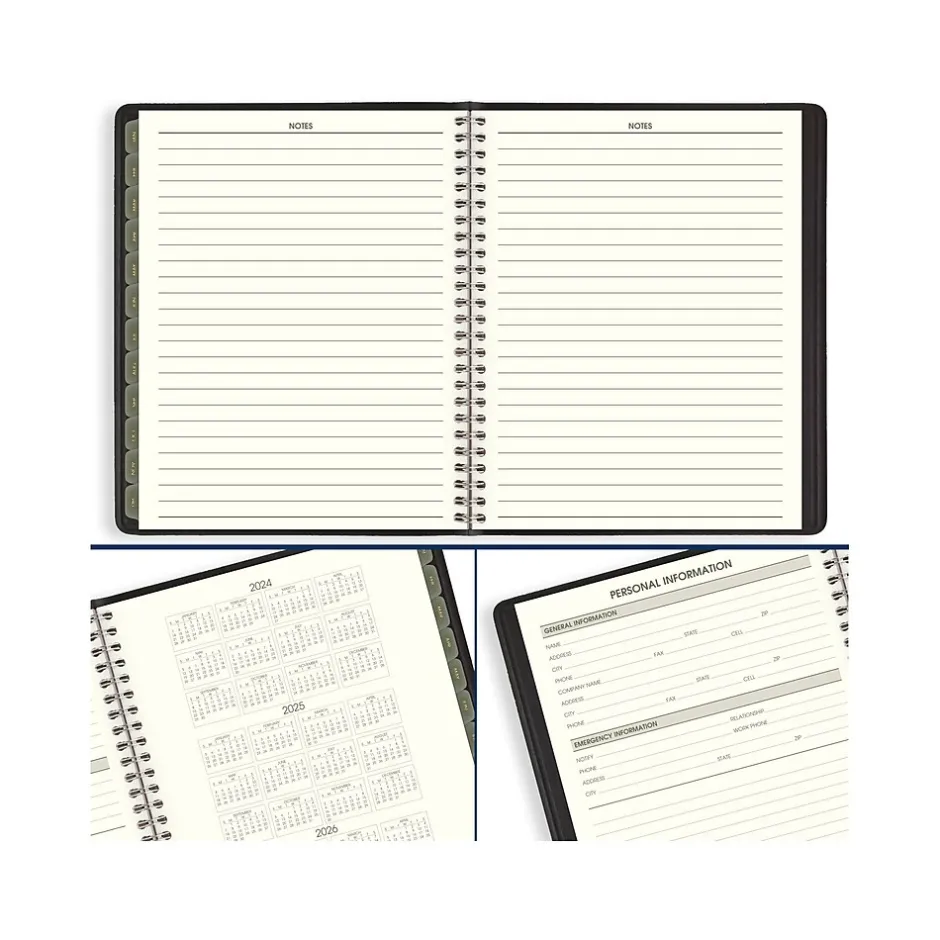 AT-A-GLANCE 2025 Recycled 7" x 8.75" Monthly Planner, Faux Leather Cover, Black (70-120G-05-25) Sale