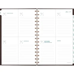 AT-A-GLANCE 2024-2025 Signature 5.5" x 8.5" Academic Weekly & Monthly Planner, Faux Leather Cover, Brown (YP200A-09-25) Hot