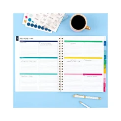 AT-A-GLANCE 2024-2025 Simplified by Emily Ley Happy Stripe 8.5" x 11" Academic Weekly & Monthly Planner, Poly Cover Discount