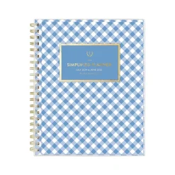 AT-A-GLANCE 2024-2025 Simplified by Emily Ley Gingham 8.5" x 11" Academic Weekly & Monthly Planner, Blue/White (EL26-901A-25) New