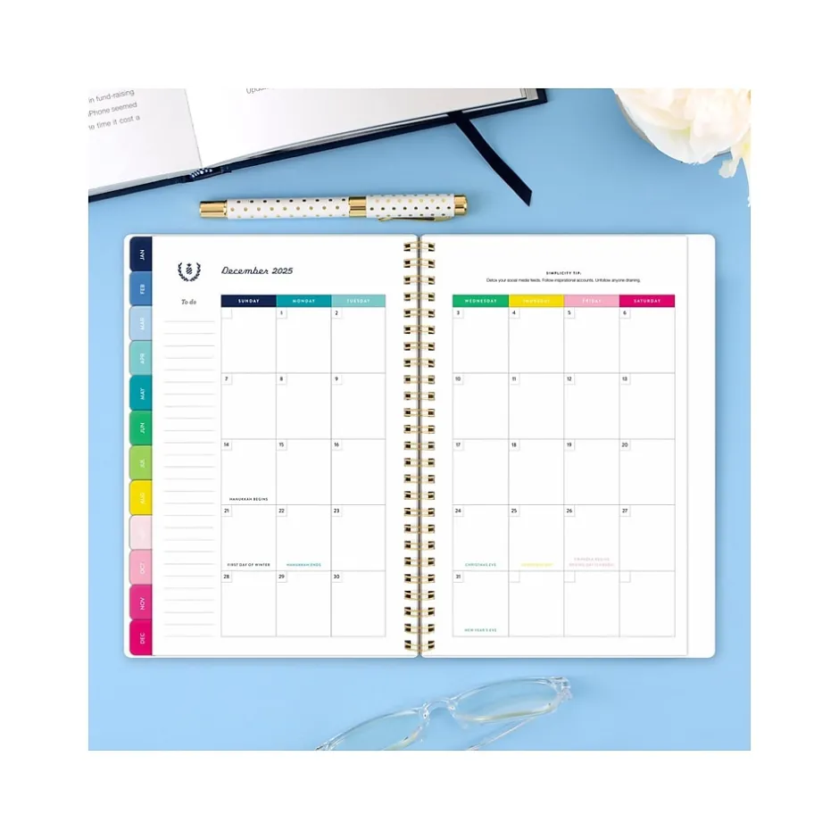 AT-A-GLANCE 2025 Simplified by Emily Ley Greenbriar Floral 5.5" x 8.5" Weekly & Monthly Planner, Poly Cover, Multicolor Best