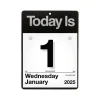 AT-A-GLANCE 2025 Today Is 6.63" x 9.13" Daily Wall Calendar, White/Black (K1-00-25) Hot