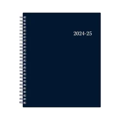 Blue Sky 2024-2025 7" x 9" Academic Weekly & Monthly Planner, Plastic Cover, Solid Navy (148675-A25) Discount